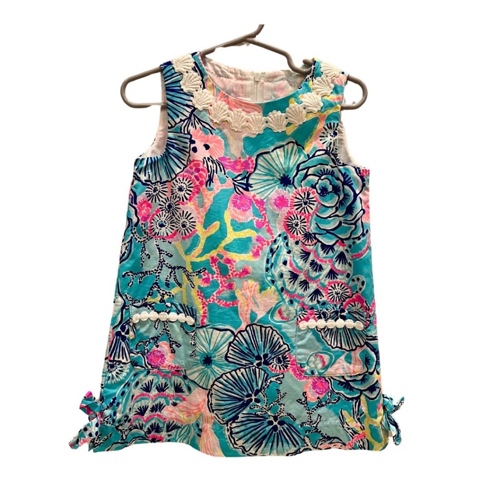 Lilly Pulitzer classic shift Once upon a tide Bali blue sleeveless size 3 Girls
